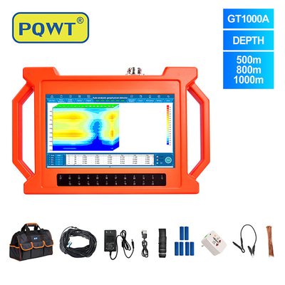 PQWT GT1000Aの地質調査装置の長期水探知器18チャネル